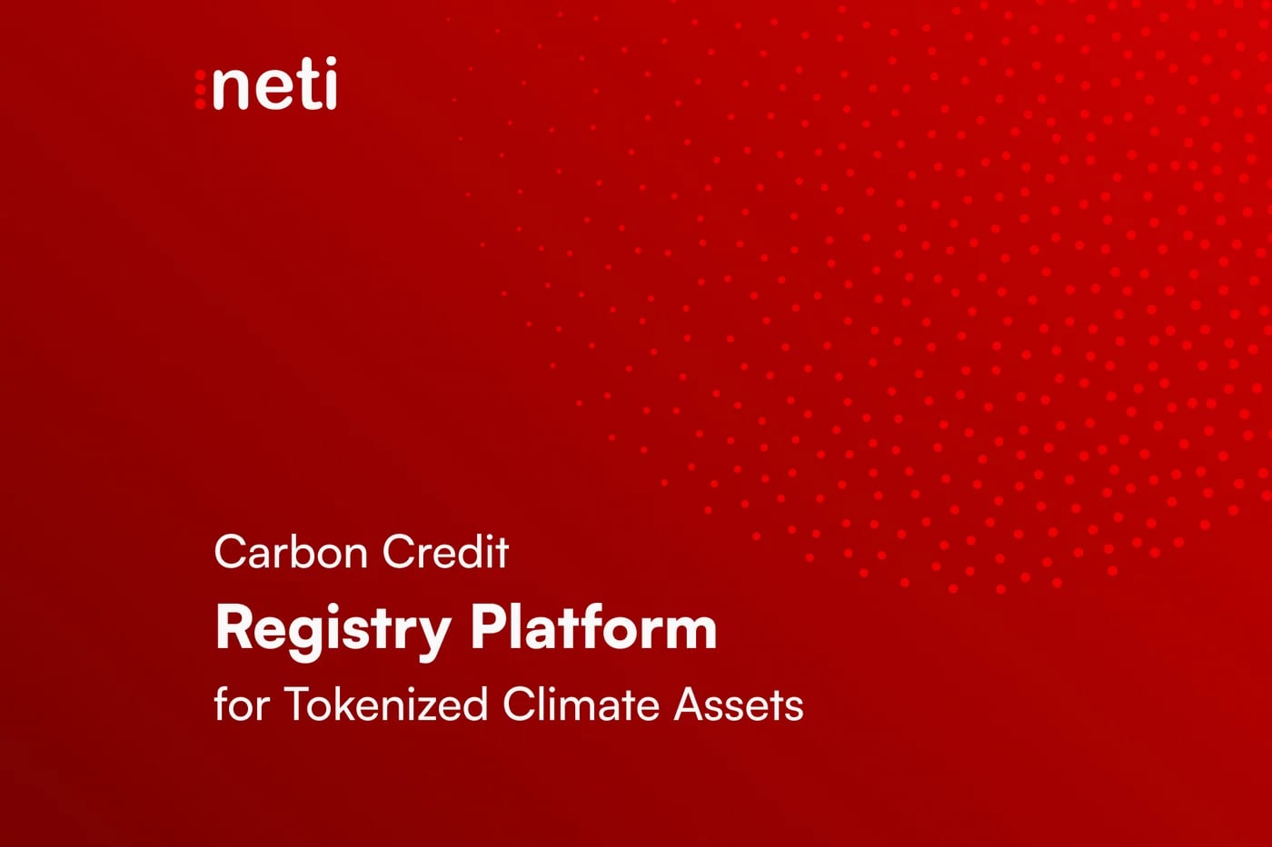Carbon Asset Lifecycle Infrastructure Case Study | Neti