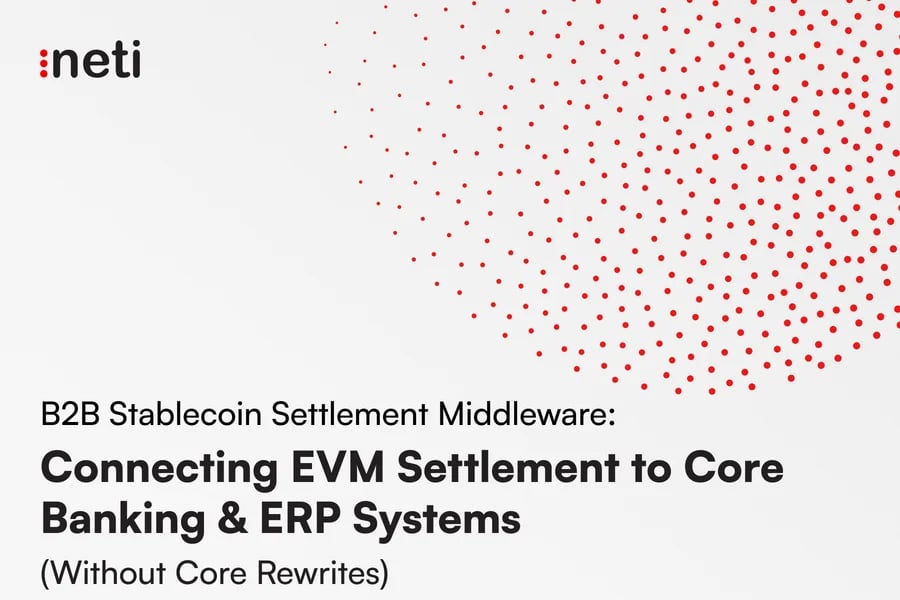 B2B Stablecoin Settlement Middleware: Connecting EVM Settlement to Core Banking & ERP Systems (Without Core Rewrites)