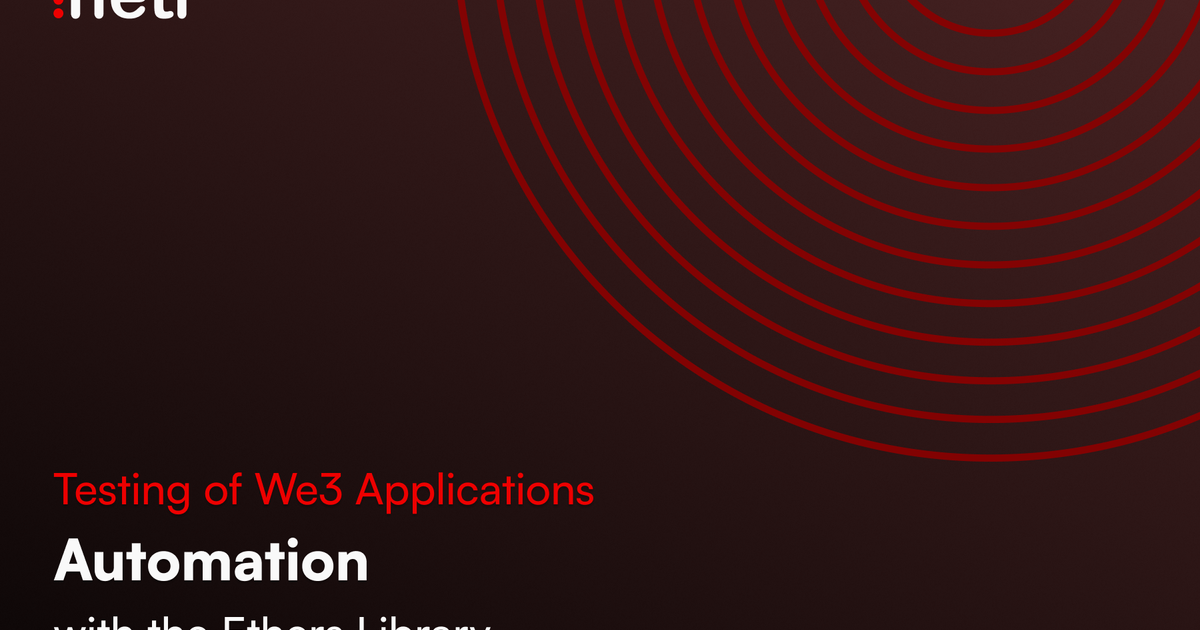 Web3 Applications testing automation with the Ethers.js