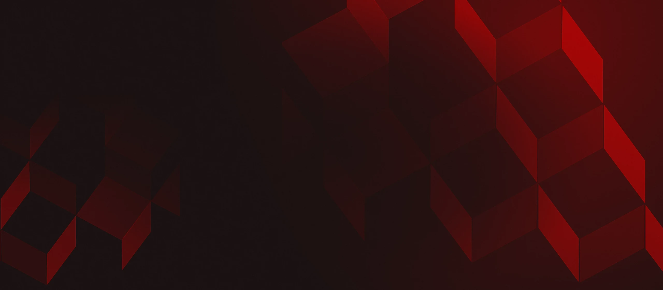 Red isometric cubes in Neti brand colors